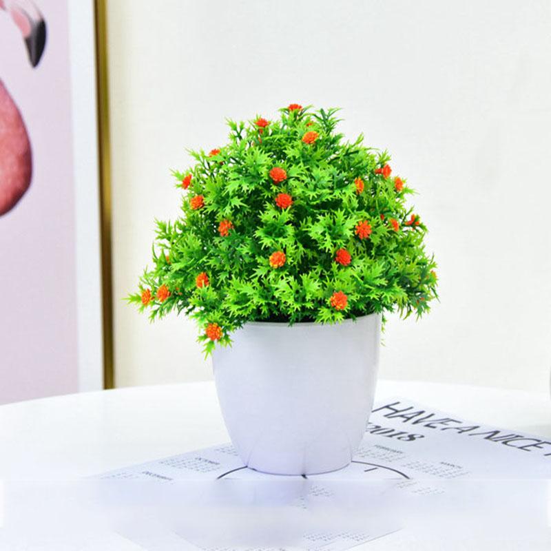 Fake Flowers Small Bonsai Living Room Interior Coffee Table Desktop Wine Cabinet Decoration Ornaments Artificial Flowers Plastic Potted Plants