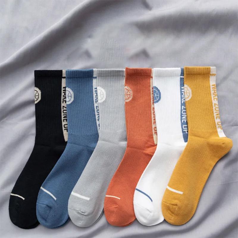 Basketball Socks Men's Spring and Summer Models Ins Trend All-match Mid-tube Socks Deodorant Sweat-absorbing Sports High-top Stockings