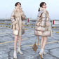 Cotton Women's Mid-length Women's Fur Collar Imitation Lamb Wool Splicing Shiny Coat