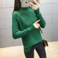 Multi-color Women Skin-friendly Sweater Twist Solid Color Turtleneck Bottoming Knitwear Top