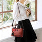 Women Genuine Leather Zipped Bag Multifunction Crossbody Hand Bag Anti-Theft One-shoulder Backpack