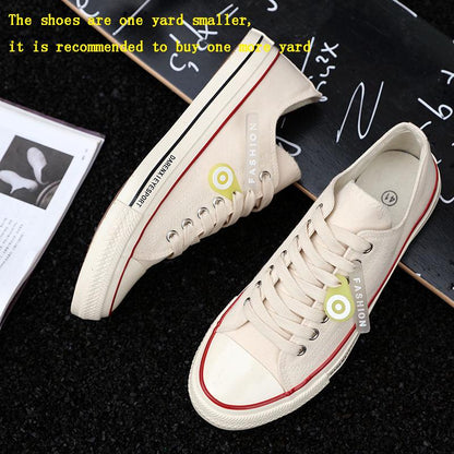 Men Canvas Fashion Brand Casual Shoes Flat for Men Comfortable Lace Up Zapatos Sapatos Youth  Sneakers