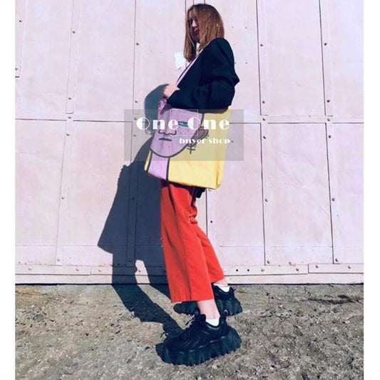 Fusion Jagger Claw Shoes Sequined Colorful Chunky Shoes Couple Thick Bottom Breathable Sneakers