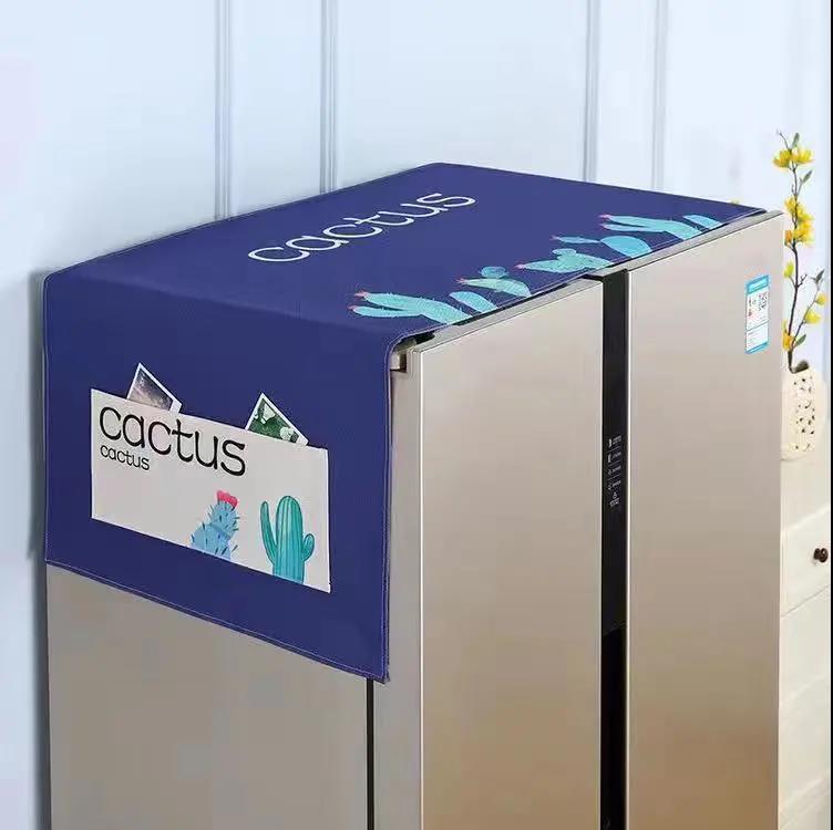 Refrigerator Dust and Oil Cover Cloth Refrigerator Cover Dust Cover Home Decoration Refrigerator Hanging Bag