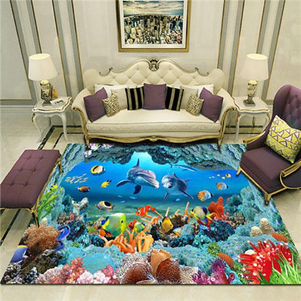 3D Modern Minimalist Style Light Luxury Carpet Abstract Nordic Living Room Bedroom Bedside Blanket