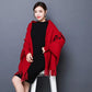 Women's Shawl with Sleeves Autumn and Winter Knitting Waterproof Mink Fleece Slim Slimming Outer Thick Plaid High-end Cloak Temperament Wrap