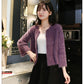 Imitation Mink Velvet Lazy Style Knitted Cardigan Korean Style Loose Student Outer Wear Simple Female Jacket