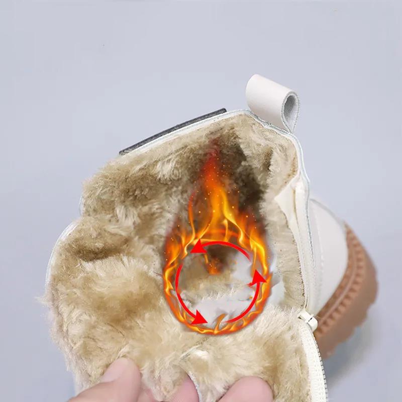 Children Casual Shoes Autumn Winter Martin Boots Boys Shoes Fashion Leather Soft Antislip Girls Boots Sport Running Shoes