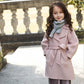 Festive Christmas Clothes Girls Coat Children's Woolen Coat Mid-length Red Fashion Thick Winter Clothes