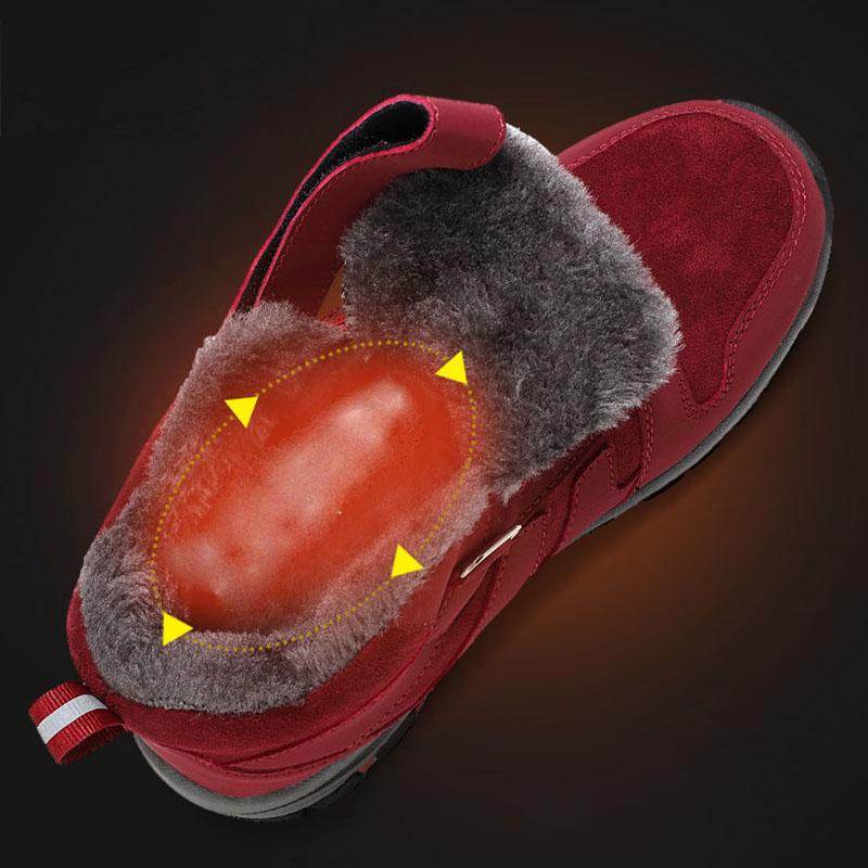 Walking Shoes Winter Cotton Shoes Plus Velvet Warm Leather Surface Waterproof and Ski-proof High-top Snow Boots Female