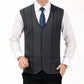 Autumn and Winter Knitted Vest Men's Elastic Cardigan Middle-aged Men's Sleeveless Loose Vest Dad Wear Waistcoat Elderly Sweater