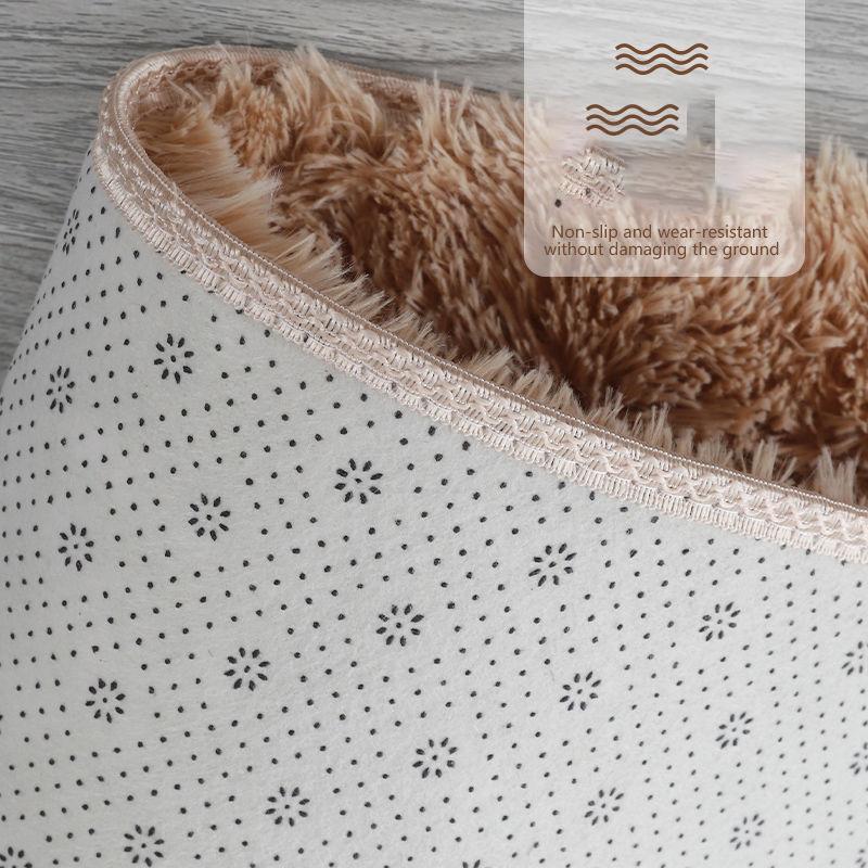 Thicken Round Carpet Living Room Bedroom Cute Room Bedside Carpet Fitness Yoga Carpet Hanging Basket Computer Chair Mat