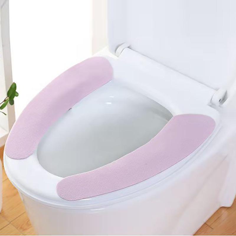 3 Pairs of Plush Toilet with Toilet Cushion Thickened Plush Toilet Cover In Winter New Toilet with Waterproof Toilet Cushion