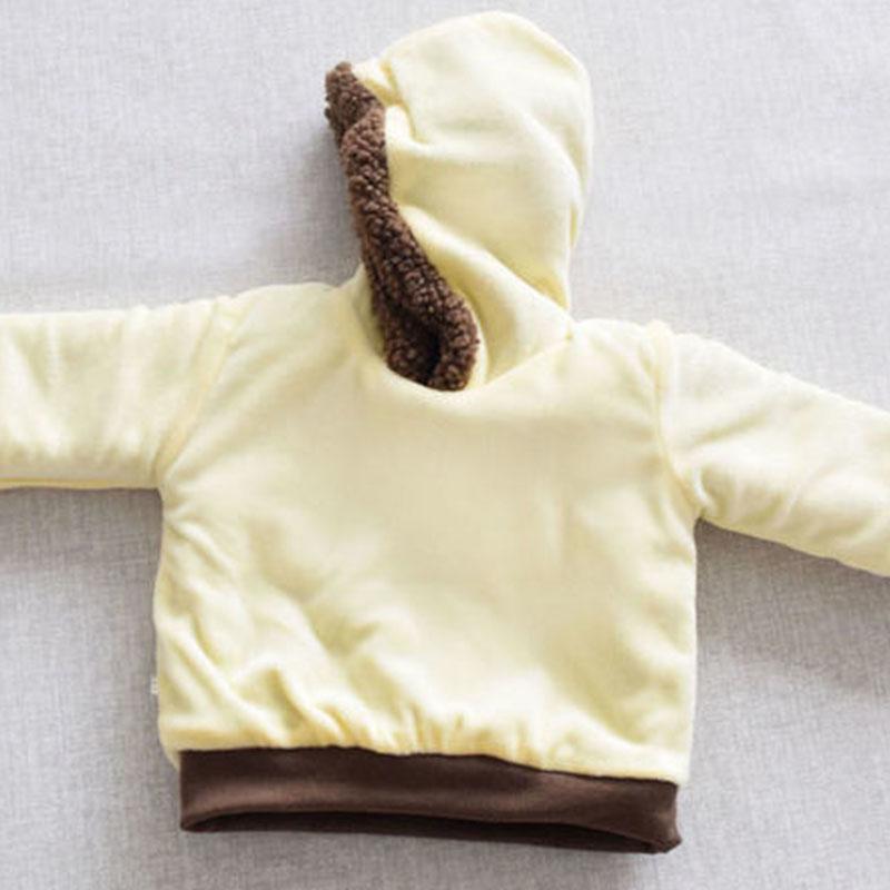 Children's Cotton-padded Clothes Suits Boys and Girls Winter Clothes Plus Fleece Sweater Autumn and Winter Two-piece Suit