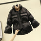Winter Coat Female Students Loose Short Thick Padded Coat Ins Bread Coat Drawstring Parka Coat Zipper Pockets Female Warm Elegant Coat Jacket