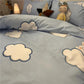 Nordic Simple Wavy Striped Quilt Cover Four-piece Student Bed Sheet Quilt Cover 1.8 Dormitory Bedding