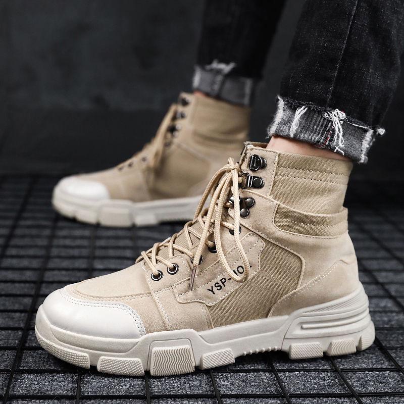 Men's High Top Boots Ankle Martin Booties Fashion Casual Shoes for Men Sneakers Man Footwear Male