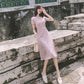 Female Summer French Super Fairy Niche Long Graceful Dress Vintage Over Knee Elegant Slim Dress
