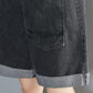 Wide-leg Denim Overalls on Both Sides Summer Female Students Loose Age-reducing Big Pocket Sling Jumpsuit Shorts Tide