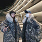 Winter Padded Clothes Women's Tide Korean Version Loose Padded Jacket INS Wild Big Fur Collar Chinese Trend Camouflage Padded Jacket