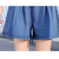 Large Size Denim Shorts Culottes Women's Loose High Waist Casual Fashion Women's Clothing 150kg