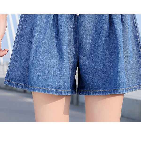 Large Size Denim Shorts Culottes Women's Loose High Waist Casual Fashion Women's Clothing 150kg