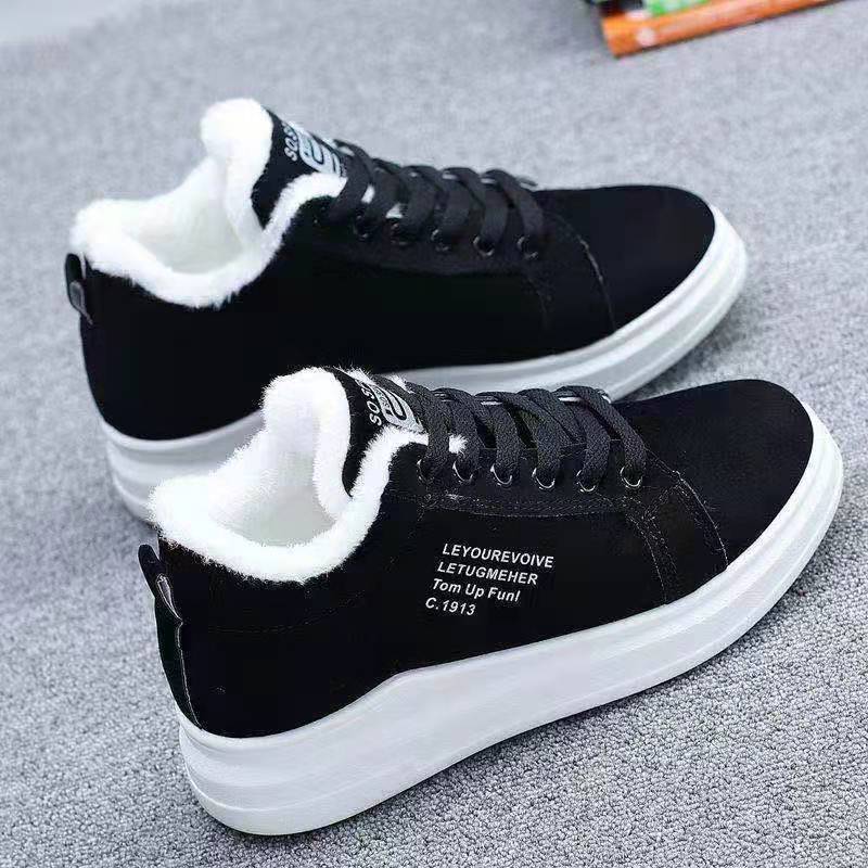 Cotton Shoes Women Plus Cashmere Sports Winter Korean Students Warm Big Cotton All-match Board Shoes Casual Winter Shoes