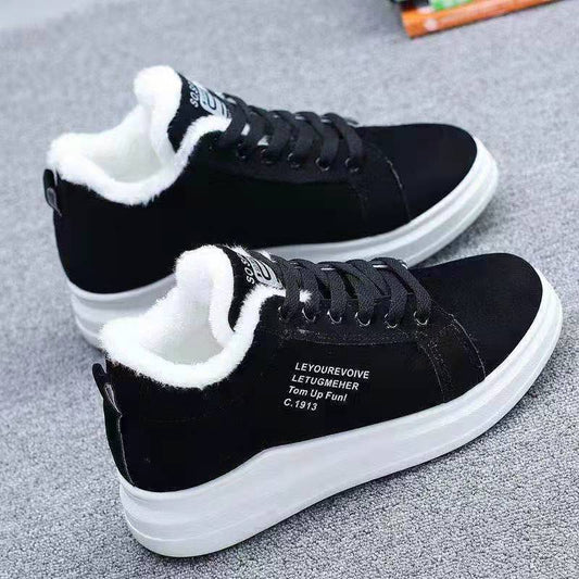 Cotton Shoes Women Plus Cashmere Sports Winter Korean Students Warm Big Cotton All-match Board Shoes Casual Winter Shoes