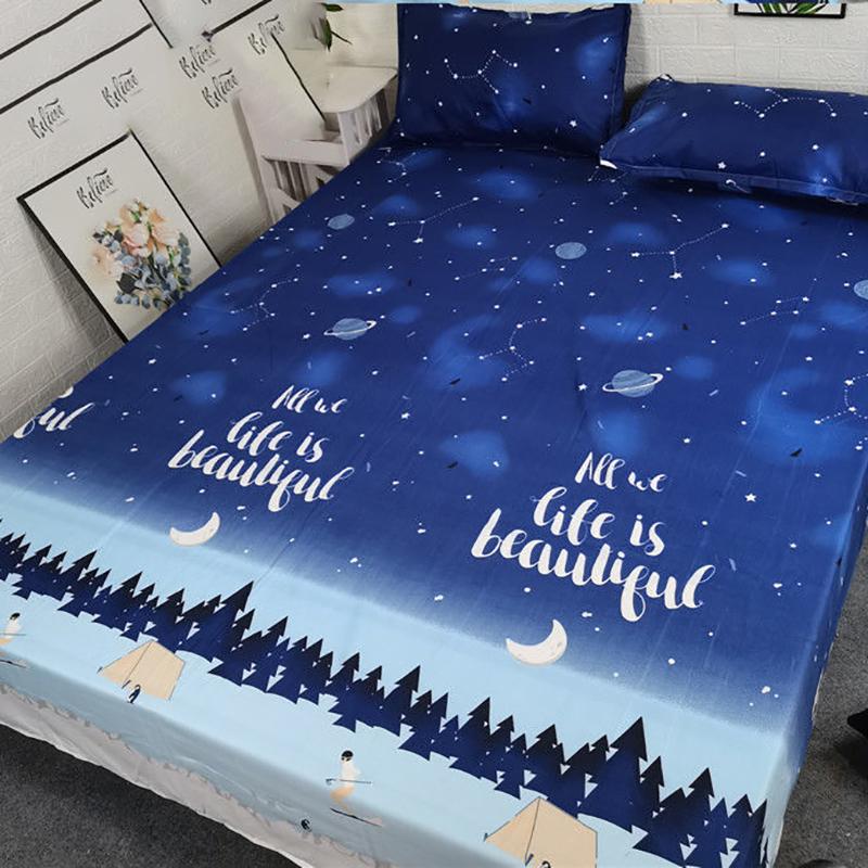 Night Sky Meteor Fashion Four-piece Bedding Men and Women Student Bed Sheet Double Dormitory Imitation Quilt Cover