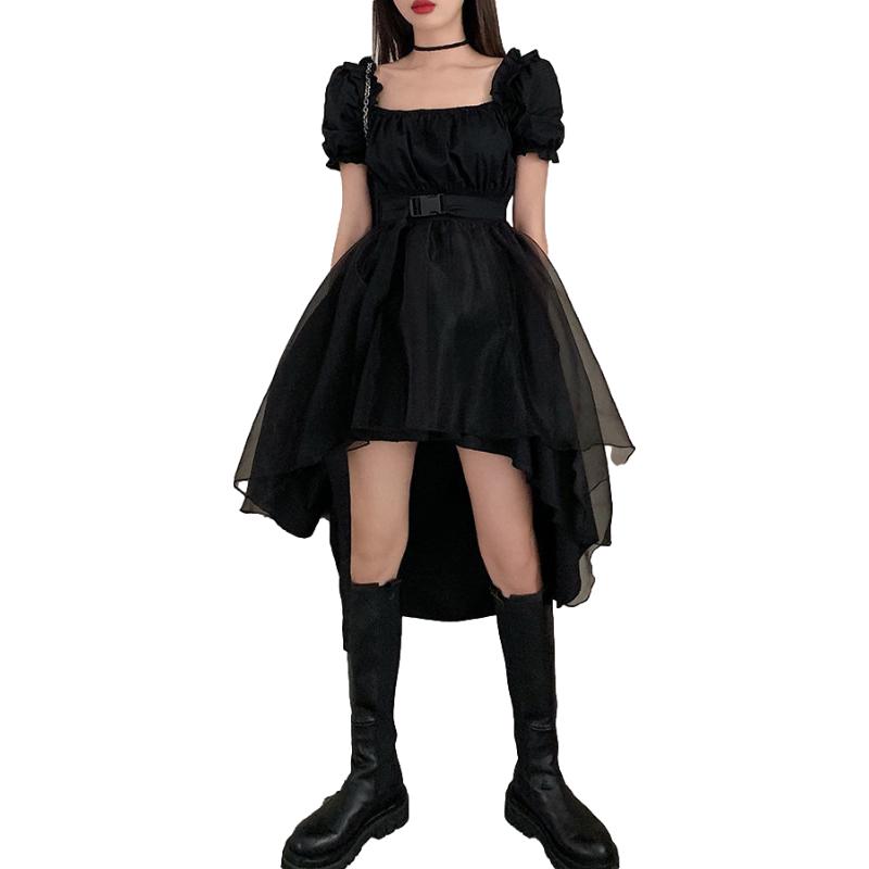 Chiffon Dress Women's Summer Dress Short Sleeve U-neck Puff Sleeve Daily Wear Office Dating Party
