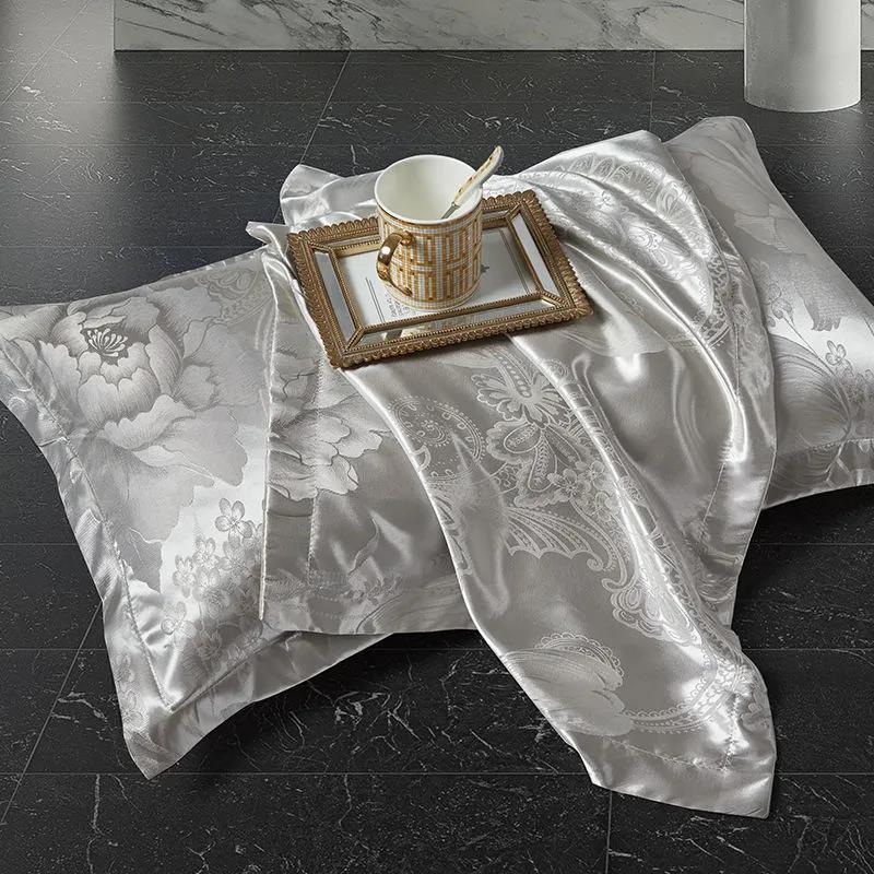 European-style High-end Jacquard Pillow Core for Bedroom Bed Double Pillowcase 48×74cm