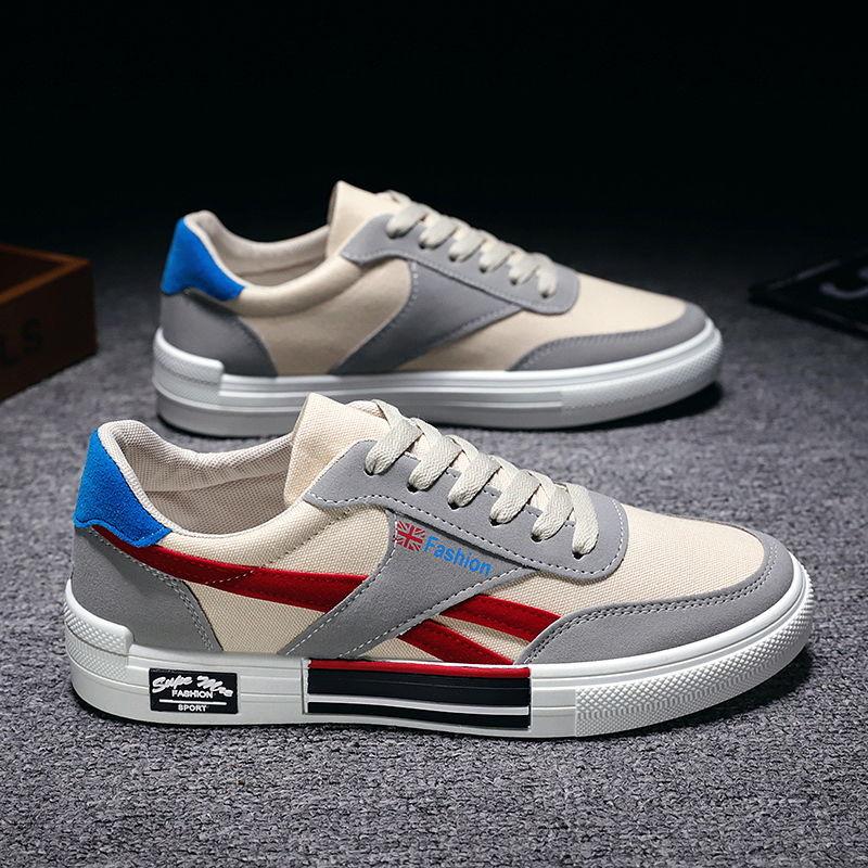 Versatile Men's High Top Breathable Canvas Shoes Men's Korean Style Trendy Student Casual Shoes