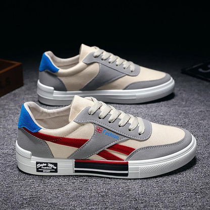 Versatile Men's High Top Breathable Canvas Shoes Men's Korean Style Trendy Student Casual Shoes
