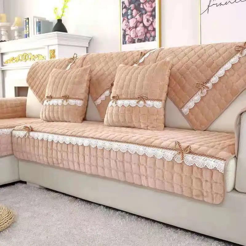 Winter Plush Sofa Cushions Thickened Non-slip Simple Four Seasons Universal Cover Cloth All-inclusive Universal Cover Towel
