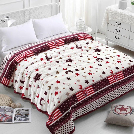 Home Textiles Super Warm Blankets Luxury Blankets for Beds Coral Flannel Blankets Plus Fluffy Fluffy Warm Casual Blankets Autumn and Winter Blankets