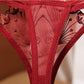 Embroidered Thong Panties Female Hollow Mesh Breathable Temptation Low Waist Simple Sexy Female High Elastic Thin Section