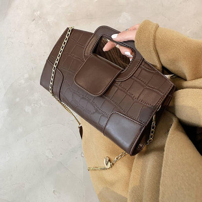 Ladies Chain Bag Trendy Fashion All-match Messenger Bag Elegant Hand-held Small Square Bag