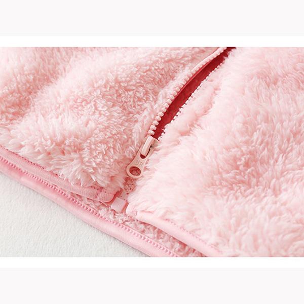 Coral Fleece Plush Jacket Women's Autumn and Winter Fleece Warm Loose Jacket Solid Color Stand Collar Zipper Jacket