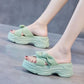 4cm Heightening Sandals and Slippers Women's Summer Outer Wear Ladies Thick Bottom Sponge Cake Temperament Sweet Wind Slippers