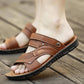 Summer Men's Sandals Men's Leather Sandals Breathable Casual Slippers Sandals Dual-use Beach Shoes