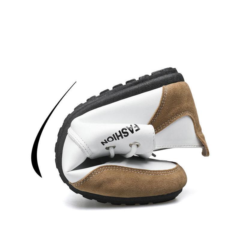 Spring and Autumn Men's Shoes Breathable Casual Leather Shoes Large Size Flat Soft Sole Business Shoes