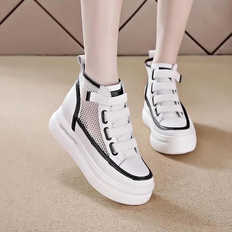 Spring and Autumn Fashion High-top Women's Shoes Korean Style All-match Sports Casual Shoes Student Tide Board Shoes