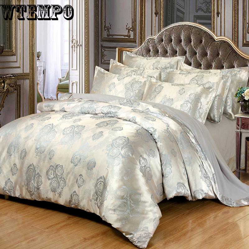 Luxury Bedding Sets Jacquard Queen Duvet Cover Set Wedding Bedclothes Bed Linen Quilt Cover