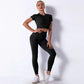 Yoga Clothing Set Sports Suit Women Sportswear Sports Outfit Fitness Set Athletic Wear Gym Seamless Workout Clothes for Women Fitness Jogging Suit