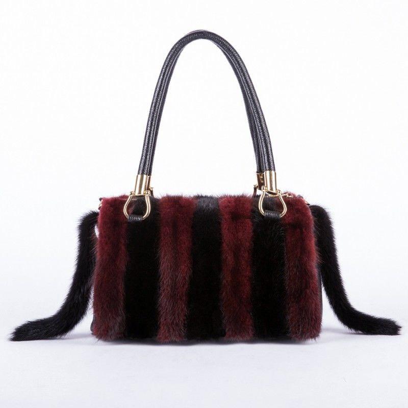 Autumn and Winter Fur Ladies Bag Mink Fur Hand Carry One Shoulder Messenger Bag