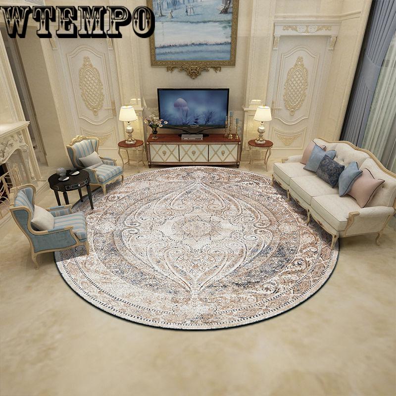 American Carpet Living Room Carpet Sofa Mat Coffee Table Mat Soft Round Carpet Bedroom Carpet