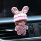 Crystal Rabbit Ears Doll Aroma Diffuser Car Creative Decoration Accessories Air Conditioning Outlet Plug-in