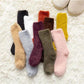 Three Pairs of Mink Fleece Socks Autumn and Winter Plus Fleece Thick Warm Floor Socks Women's Coral Fleece Home Sleep Socks