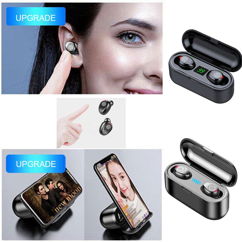 Bluetooth Earphones Mini LED Display Headphone Stero Sound 2000mah Power Bank Sport Wireless Headset
