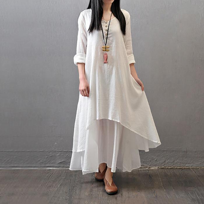 Length To Ankle Women's Summer Dress Long Sleeve Solid Color Daily Wear Dating Holiday